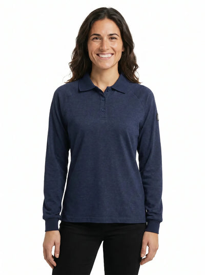 Polera Ignífuga Mujer Absolute Fire® Azul – Certificada NFPA 2112, NFPA 70E y EN 1149 - 5 para Minería e Industria - Anditek