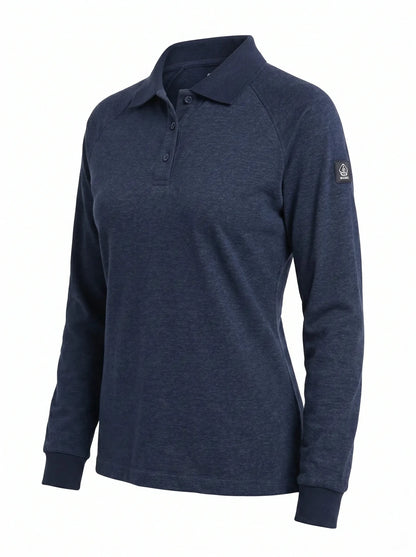 Polera Ignífuga Mujer Absolute Fire® Azul – Certificada NFPA 2112, NFPA 70E y EN 1149 - 5 para Minería e Industria - Anditek