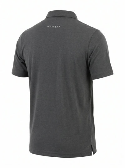 Polera Técnica Hombre Oxwear Amur – Tejido Cationic Transpirable Negro y Azul Patrol Chile - Anditek