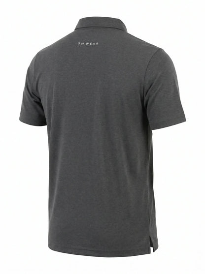 Polera Técnica Hombre Oxwear Amur – Tejido Cationic Transpirable Negro y Azul Patrol Chile - Anditek