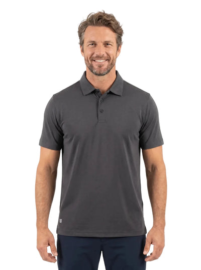 Polera Técnica Hombre Oxwear Amur – Tejido Cationic Transpirable Negro y Azul Patrol Chile - Anditek