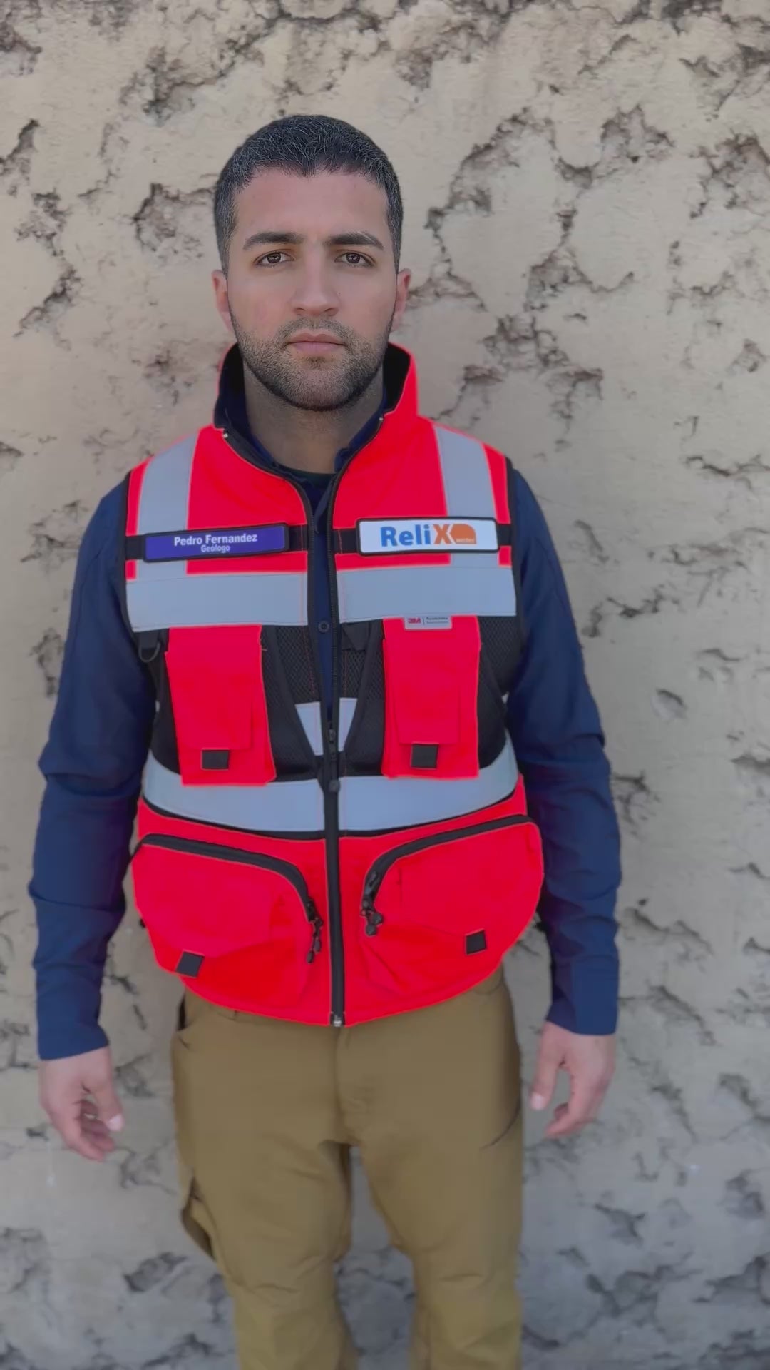 Chaleco Geólogo Miner Rojo con Cuello