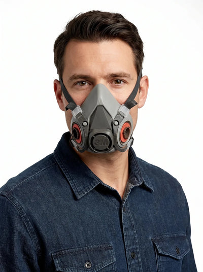 Respirador 3M 6200 Medio Rostro con Filtros Reemplazables | NIOSH - Anditek