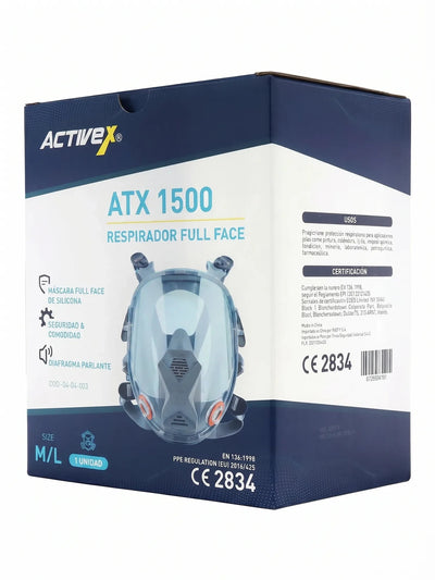 Respirador Full Face Silicona Activex ATX 1500 | Rostro Completo Talla Universal - Anditek